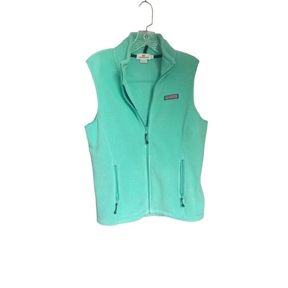 Vineyard Vines Mint Green Fleece Vest Size S - Picture 1 of 8
